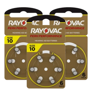 Rayovac PEAK 10 Größe Hörgerät Batterien PR70 Zellen Zink Luft 1,45V 0% Quecksilber - Bild 1 von 10