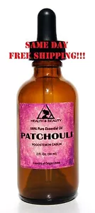 PATCHOULI ESSENTIAL OIL AROMATHERAPY NATURAL PURE WITH GLASS DROPPER 2 OZ, 59 ML - Picture 1 of 12