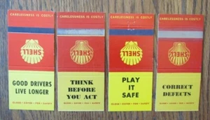 SHELL GAS STATIONS OF OHIO: LOT OF 4 DIFFERENT MATCHBOOK MATCHCOVERS -E20 - Picture 1 of 3