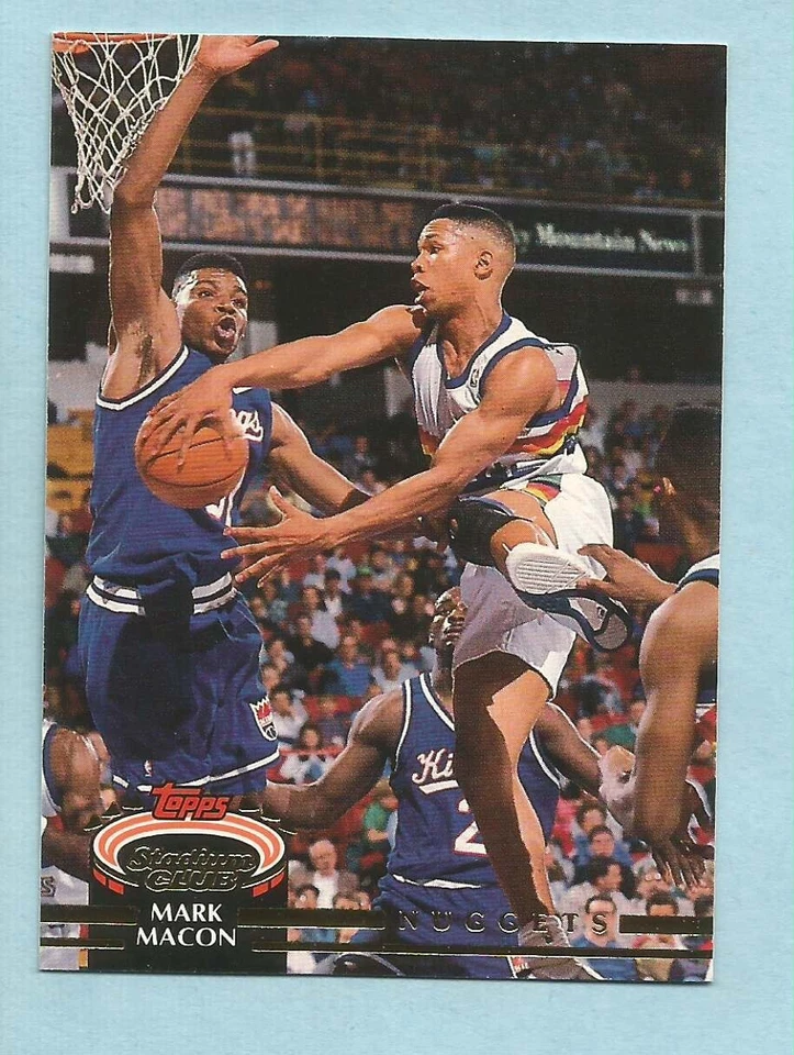 1992-93 Topps Stadium Club Basketball Mark Macon #16 Denver Nuggets Temple - Image 1 of 1
