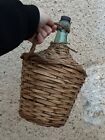 Vintage French Dame Jeanne/Carboy In Original Wicker Casing