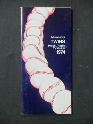 De colección 1974 Minnesota Twins Prensa Radio/TV Media Guide Rod Carew 1833 Foto 1 de 2