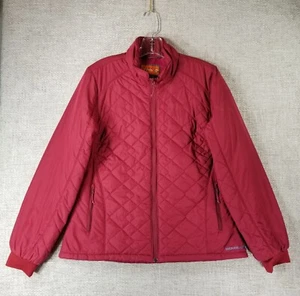 Merrell Opti-Warm Jacket Women's Large Quilted Full Zip Insulated Red - Picture 1 of 13