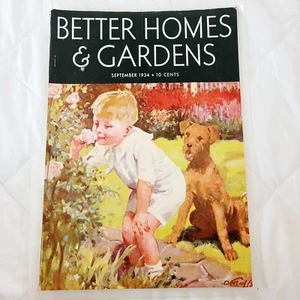 Vintage BETTER HOMES & GARDENS MAGAZINE September 1934 Meredith Publishing READ⬇ - Picture 1 of 6