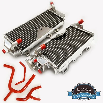 Aluminum Radiator+Red Hose for Kawasaki KX450F KX450 F 2009-2015 2011 2010 2012 Foto 1 de 4