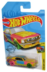 Hot Wheels HW Art 7/10 (2018) Yellow '67 Ford Mustang Coupe Toy Car 218/250 - Picture 1 of 1