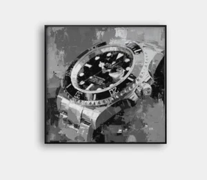 🔥 Rolex Luxury Art  "Framed" 💎 Giclée Print 🎨 24x24” 🕰️ COA 📜 1/25  ✍️ A34 - Picture 1 of 8