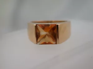 edler Ring Cartier Tank Citrin Gelbgold 750 - Bild 1 von 10
