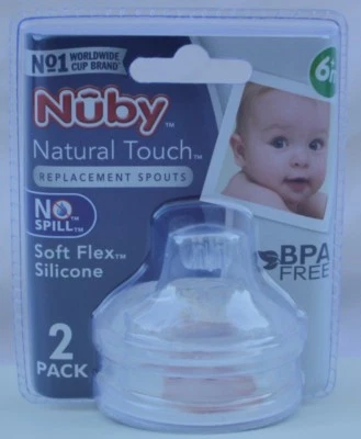 2 Pack + 2 Pack of Nuby Natural Touch Breast Size Nipple = Total 4 - Image 1 of 4