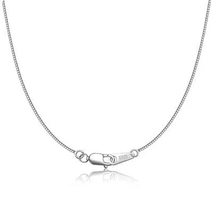 CIELTEAR 925 Sterling Silber Kette Halskette für Damen 0,8 mm Boxkette, Italia - Bild 1 von 5