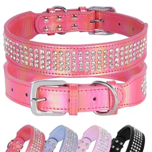 Collar de diamantes de imitación brillantes para perros mascotas diamantes de cristal tachonado para perros medianos grandes - Imagen 1 de 22