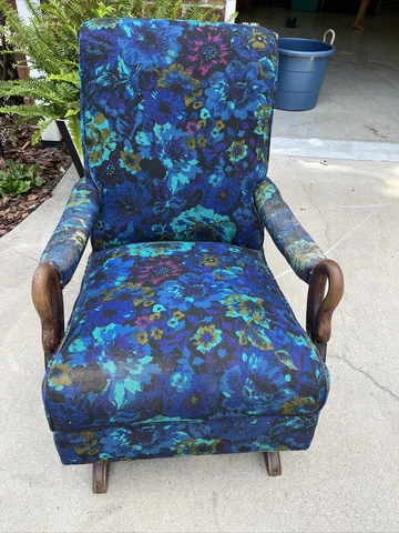 Antique rocking chair wood rocker goose neck Cover