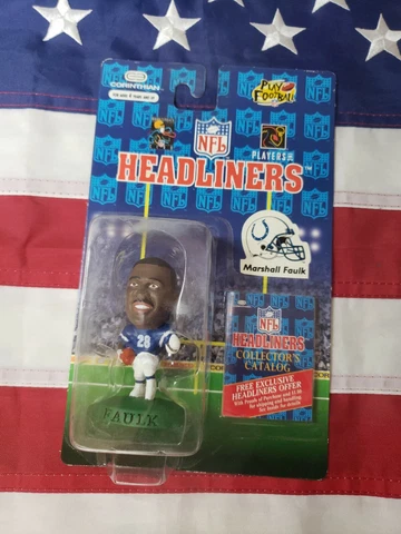 1996 Marshall Faulk Indianapolis Colts Headliners Figure NFL NIB Corinthian Cover