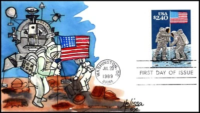 Scott 2419 $2.40 Priority Mail Melissa Fox Hand Painted FDC #3 - Image 1 of 2