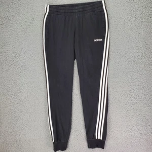Adidias Jogger Sweatpants Mens L Black 3-Stripe Tack Field Soccer Hip-Hop - Picture 1 of 8