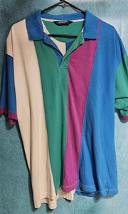 Vintage Puritan Men's XL Color Block Polo Shirt - Picture 1 of 5