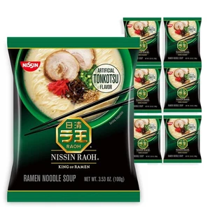 Nissin RAOH Ramen Nudelsuppe, Tonkotsu, 3,53 Unzen 6er Pack - Bild 1 von 7