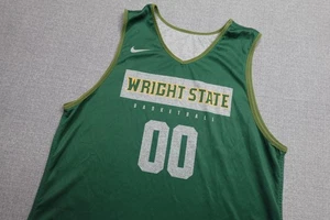 Wright State Basketball Jersey Mens Large Nike Green Basketball Nike Reversible - Picture 1 of 10