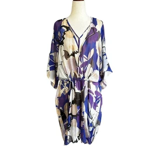 Diane von Furstenberg Multicolor Iniko Silk Kaftan Dress Women's Size 4 | 55-27 - Picture 1 of 6