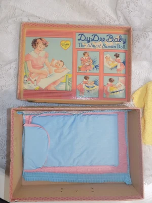 Estuche baúl muñeca bebé vintage Effanbee Dydee Dy-Dee con accesorios Foto 1 de 4