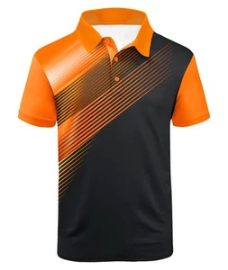 Herren Golfshirt Kurzarm Sport Feuchtigkeitsableitend Performance Print Golf Po... - Bild 1 von 7