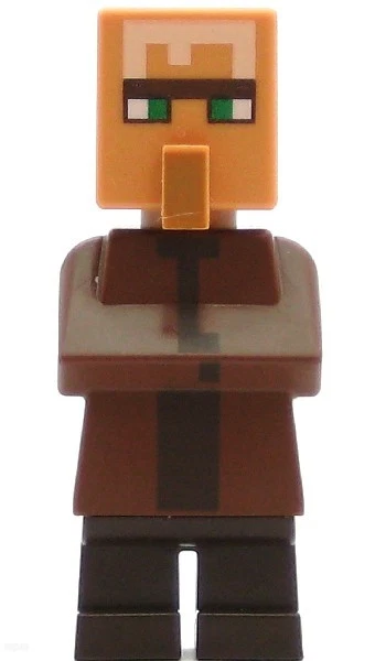 LEGO Minecraft Minifigure Villager - Reddish Brown Top (Genuine) - Image 1 of 1