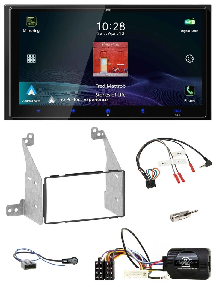 JVC USB Bluetooth 2DIN DAB Lenkrad Autoradio für Nissan Pathfinder R51 2010-2013 - Bild 1 von 4