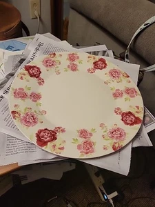 Piatto da casa Gorham Blossoming Rose Kathy Ireland nuovo - Foto 1 di 1
