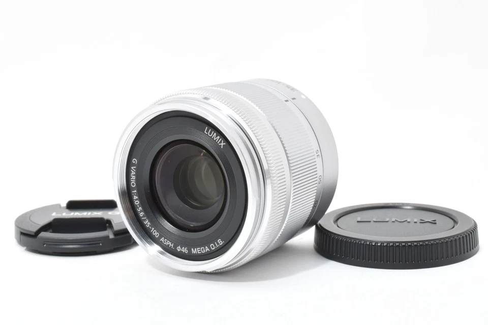 Panasonic Lumix G VARIO 35-100mm f/4.0-5.6 silver From Japan [Near Mint]2657176A - image 1 of 4