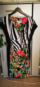 Joseph Ribkoff Damen Kleid Gr. 44 Blumen Zebra floral schwarz bunt Topzustand - Bild 1 von 4