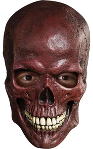 BLOOD SKULL SKELETON EVIL SCARY MASK HALLOWEEN COSTUME ACCESSORY - Imagen 1 de 2