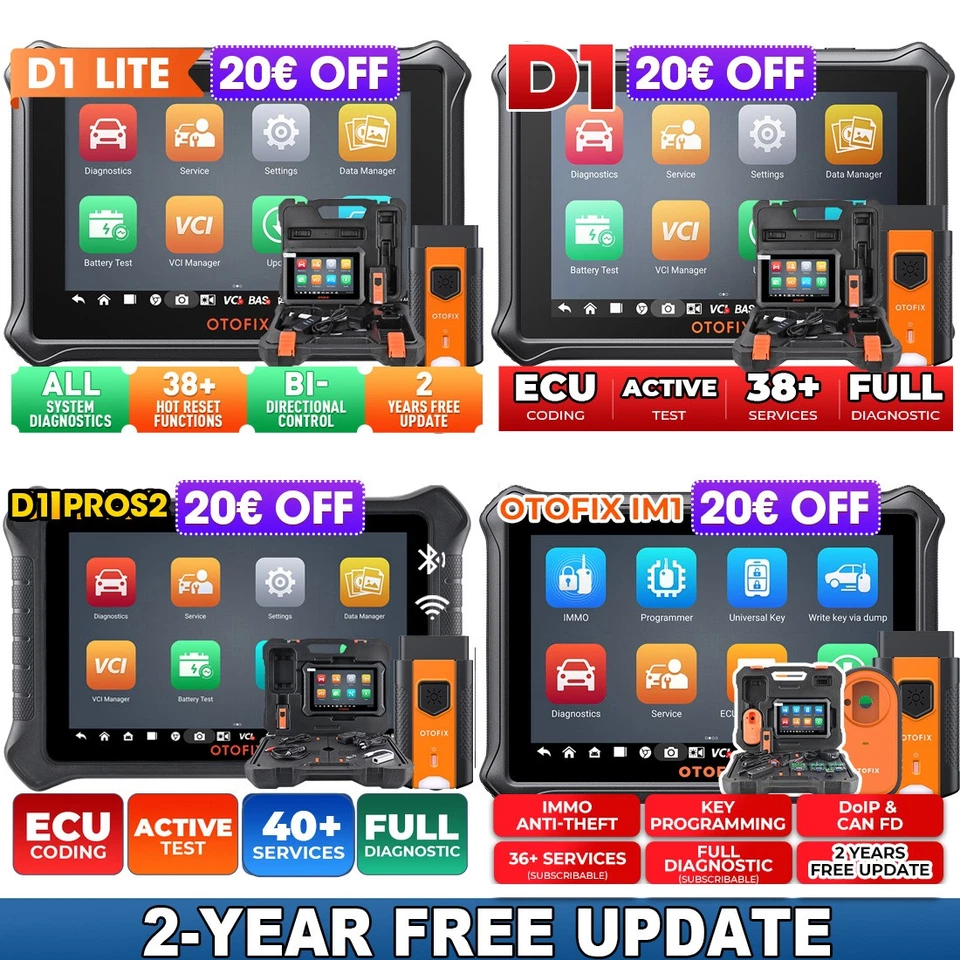 2025 OTOFIX D1 PRO/IM1 Professional Automotive OBD2 Diagnostic Tool ALL SYSTEM ECU Coding - Image 1 of 1