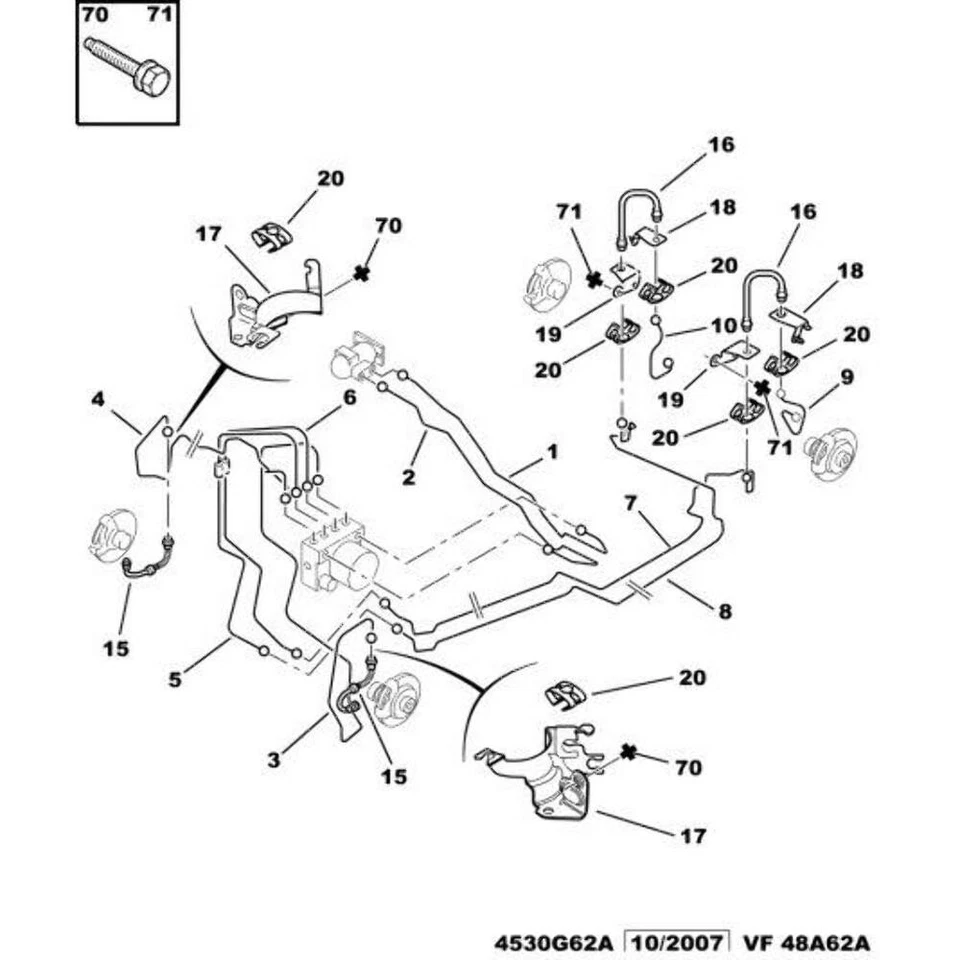 Brake Hose Support - Citroen Berlingo 2006-2008 Petrol | 481707 - Image 1 of 1