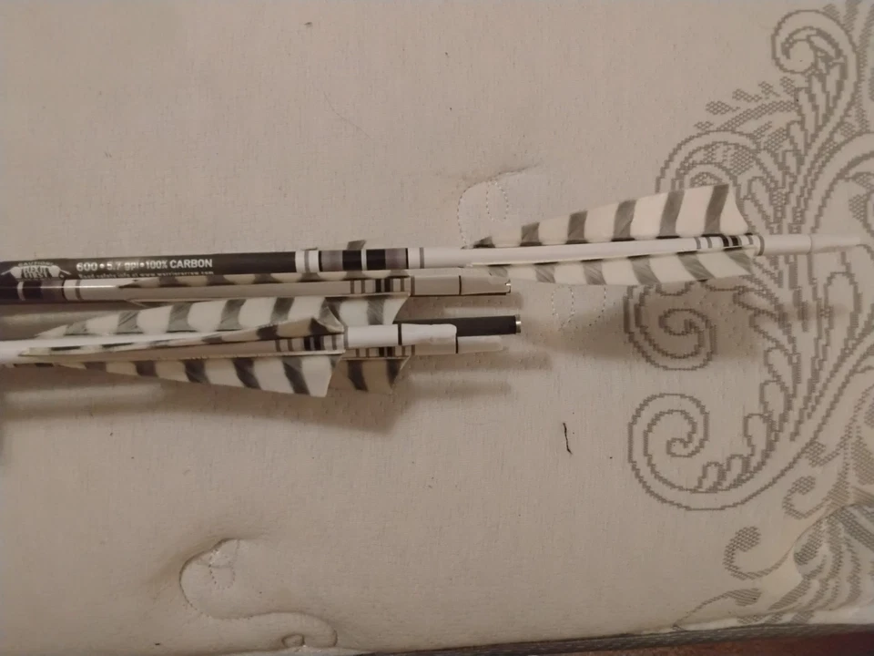 Gold tip warriors arrows for Traditional archery (all barred feathers)  - Image 1 of 4