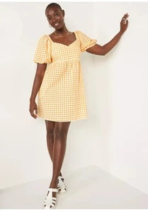 New PL Old Navy Butter Seersucker Milkmaid Lolita Coquette Softgirl Girly Pastel - Picture 1 of 6