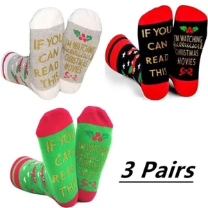 Paquete de 3 calcetines deportivos festivos | Temática navideña | Mezcla de algodón y spandex | Unisex Crew - Imagen 1 de 6