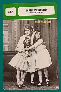 US Silent Movie Actress Mary Pickford (period 1909-1912)  French Film Trade Card - Picture 1 of 1