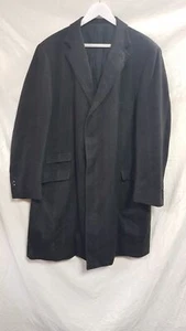 SEE PICS!! Ermenegildo Zegna Men's Dark Gray Cashmere Lined Overcoat Size 66R - Picture 1 of 14