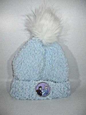 Disney Frozen II Anna and Elsa Beanie Faux Fur Pom Hat Girl’s   Stocking Stuffer Foto 1 de 4