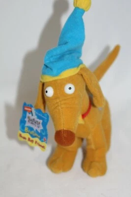 复古 1998 Nickelodeon SPIKE 狗 RUGRATS 毛绒填充长袍蓝色帽子 全新 — 第 1/4 张图片