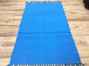 ECO Friendly TURQUOISE Blue Nature Recycled Cotton Rich Rug S-Medium 40%OFF - Picture 1 of 5