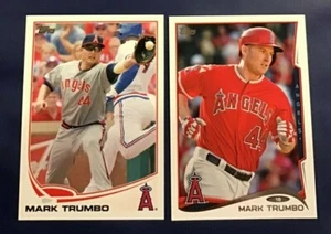 2013 & 2014 Topps # 43 # 606 MARK TRUMBO Lot Los Angeles Angels - Picture 1 of 1