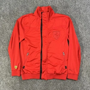 Puma Ferrari Scuderia Track Jacket Medium Boys Red Racing Racecar Activewear - Picture 1 of 5