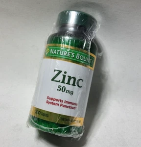 Nature's Bounty Zinc 50 mg Comprimidos 100 ea Exp. 11/2024 apoya el sistema inmunológico - Imagen 1 de 4