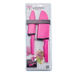 Wiltshire Staysharp Pink Duo Santoku + Utility Knife Set 2 Piece - Picture 1 of 3