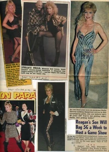 Colección rara de Stella Stevens 8 recortes 1985-1988; Archivo de los años ochenta - Imagen 1 de 1
