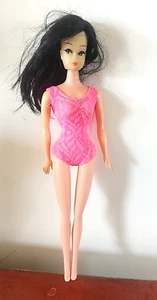 Vintage 1960’s Hong Kong Barbie Clone Black Hair Pink Swimsuit Bendy Waist - Picture 1 of 7
