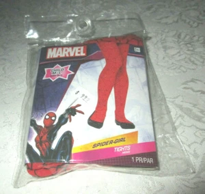 Child M/L to 85 lbs. Age 8+ Spider-Girl Tights 1 Pair Red/Black Spider-Man - Picture 1 of 2