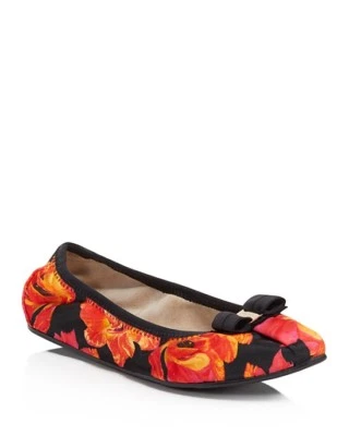 NUEVO EN CAJA NUEVO Salvatore Ferragamo My Joy Stampa Ballet Pisos Negro Floral 5 5.5 6 8.5M Foto 1 de 4