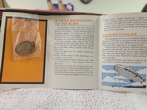 Llavero Goodyear Blimp vintage buzón registrado devolución en tarjeta nuevo en paquete - Imagen 1 de 6